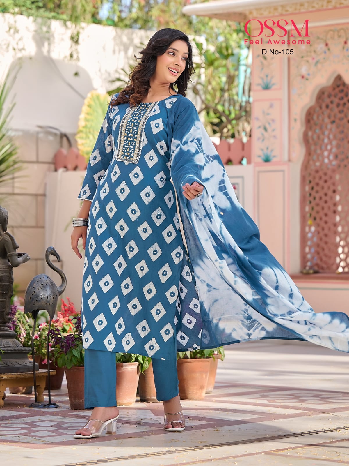 Batik By Ossm Premium Cotton Batik Printed Kurti With Bottom Dupatta Wholesale Shop In Surat